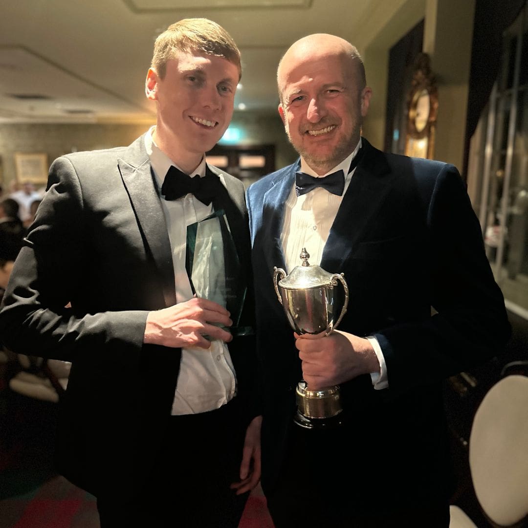 Rob and Alex with their awards